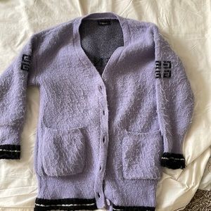 Givenchy purple cardigan